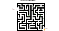 Labyrinthes des multiplications : réviser les tables en s’amusant