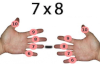 multiplier 7 fois 8 avec les doigts