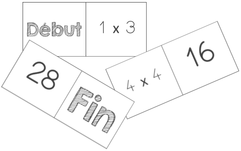 Dominos, tables de multiplication (classeetgrimaces.fr)