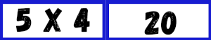 exemple de flash card pour jouer aux multiplication de la table de 5