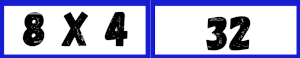 exemple de flash card pour jouer aux multiplication de la table de 8