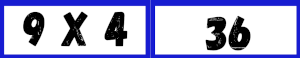 exemple de flash card pour jouer aux multiplication de la table de 9