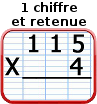 multiplication à 1 chiffre et retenue multiplication à 1 chiffre et retenue