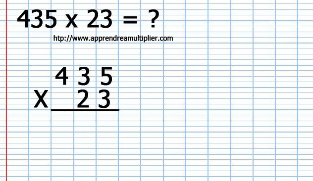 Comment poser une multiplication en colonne avec retenues et 2 chiffres