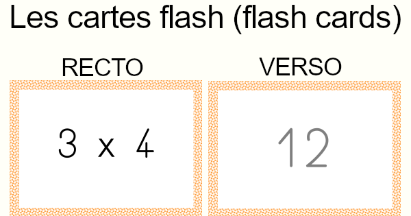 Les cartes flash, pour apprendre les tables de multiplication en jouant aux cartes.
