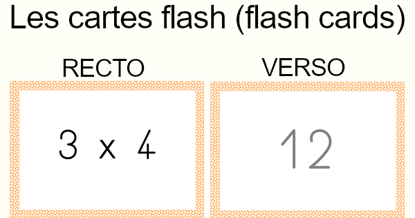 Les cartes flash, pour apprendre les tables de multiplication en jouant aux  cartes.