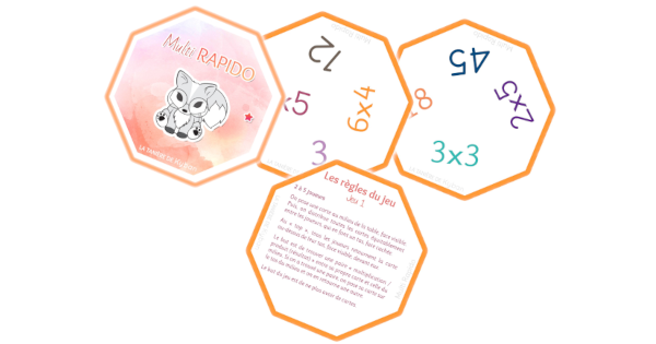 Jeu de multiplication inspiré du jeu Dobble