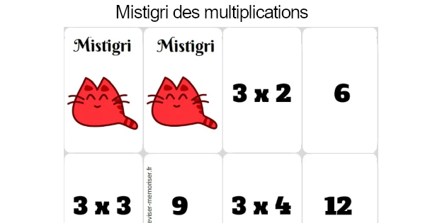 Mistigri des multiplications (jeu de cartes)